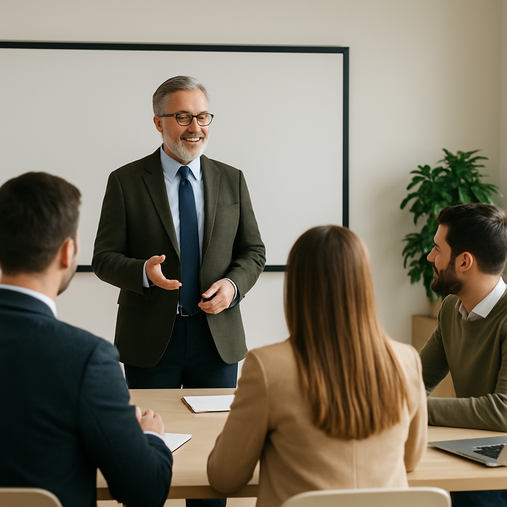 Dirigenti e manager in sessione formativa